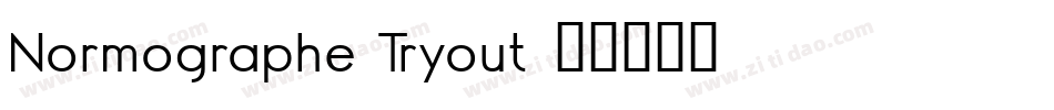Normographe Tryout字体转换
